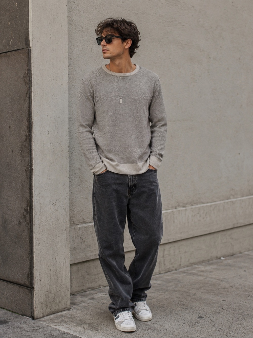 Old Navy Gray Knit Sweater Tall (Box D)